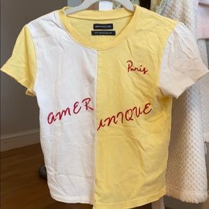 cute yellow and white tee form urban outfitters
